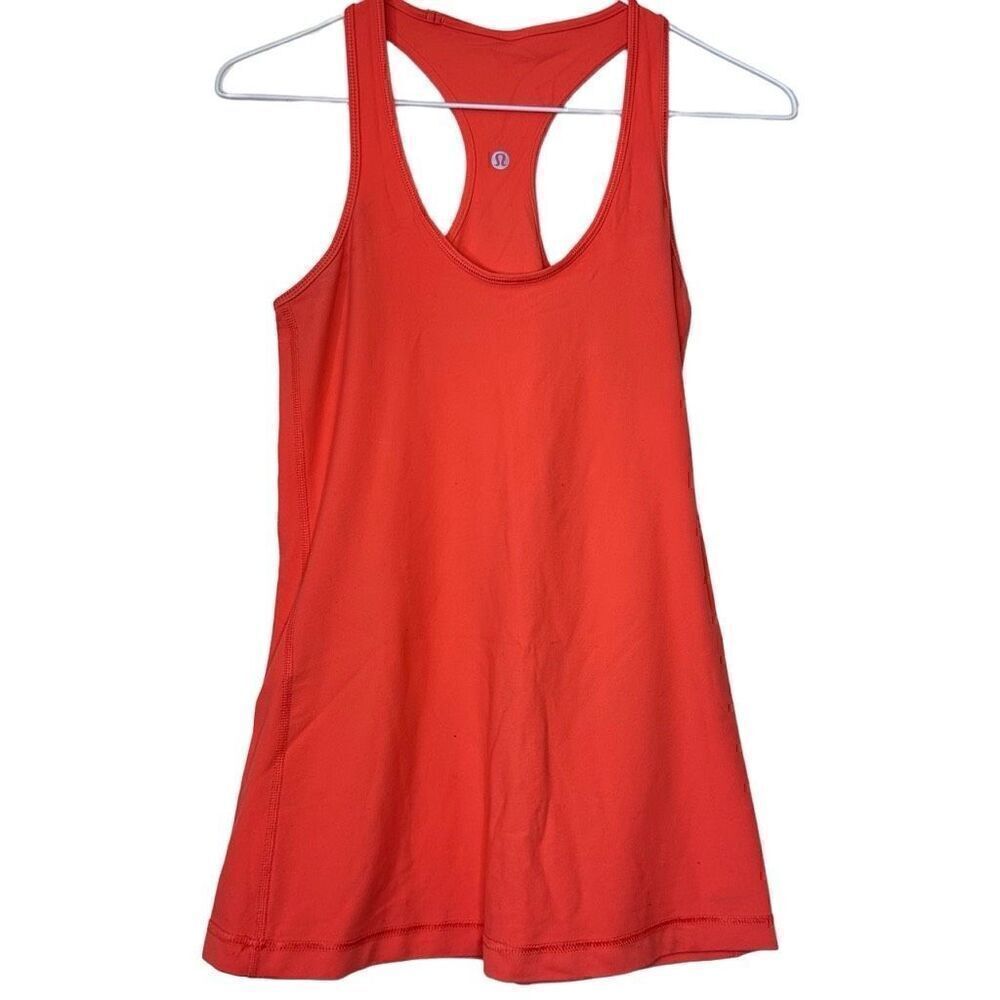 Lululemon Athletica Scoop Neck Cool Racerback Athletic Tank Top Coral Size 6